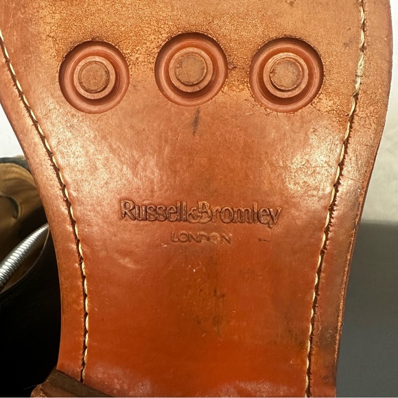 Russell & Bromley Men's Leather Derby Rubber Soles Black Size 11 Made In London - Picture 11 of 11